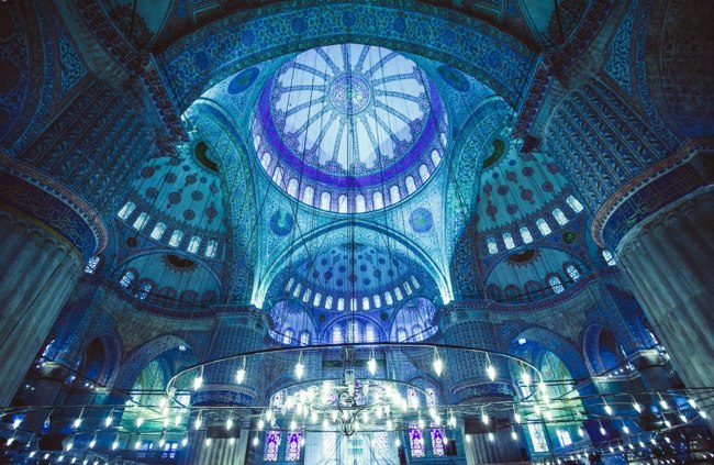 مسجد سلطان احمد استانبول معروف به مسجد آبی تنها مسجد با 6 مناره