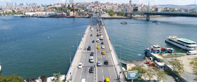 پل آتاتورک استانبول Ataturk koprusu پلی بر خلیج شاخ طلایی ترکیه